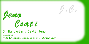 jeno csati business card